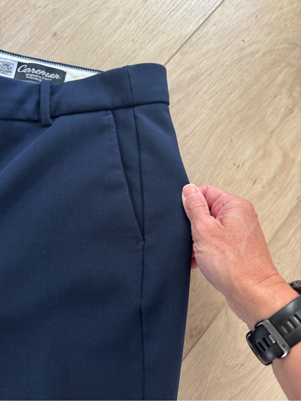 J. Crew Women’s Navy Blue Cameron Slim Cropped Pants 16 Tall Carreman Fabric - Picture 8 of 16